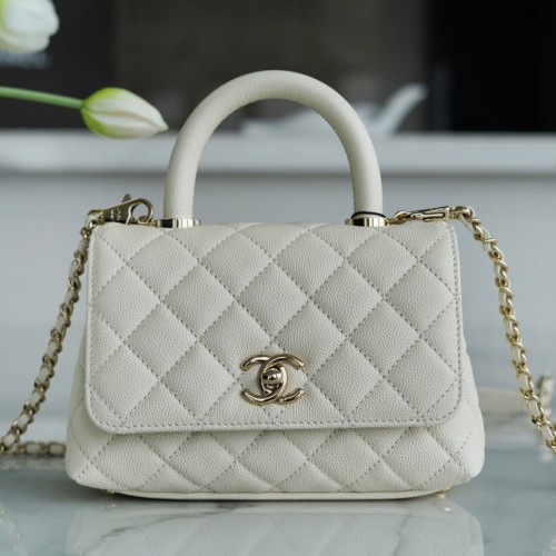  샤넬 코코핸들 미니 플랩백 AS2215 크림