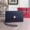 페레가모 지나 미듐 숄더백 21E480 네이비
