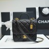 샤넬 스퀘어 탑 핸들 플랩백 AS3652 블랙