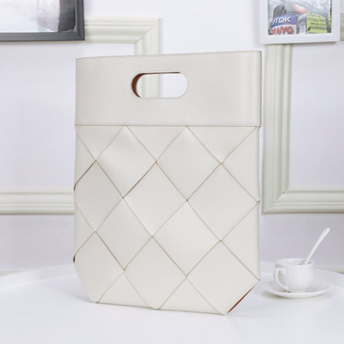 보테가 프렌치 카프스킨 스몰 슬립 토트 백 574154 아이보리