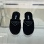 프라다 여성용 퍼 슬리퍼 F0812 블랙