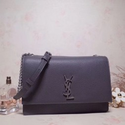 입생로랑 그레인드 가죽 소재의 미디엄 선셋 백 515823 다크그레이