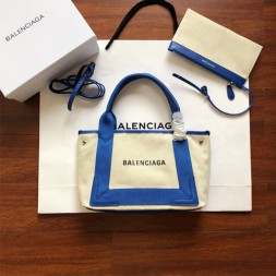 발렌시아가 스몰 사이즈 코튼 캔버스 339933 블루