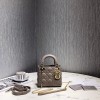디올 레이디백 미니 M0505 딥그레이 금장