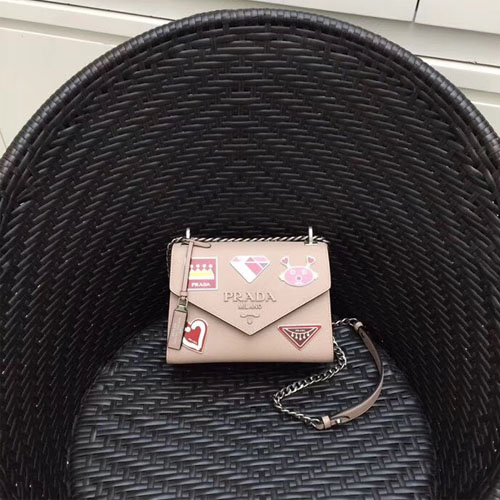 프라다 신상 사피아노 가죽 크로스백 1BD127 핑크
