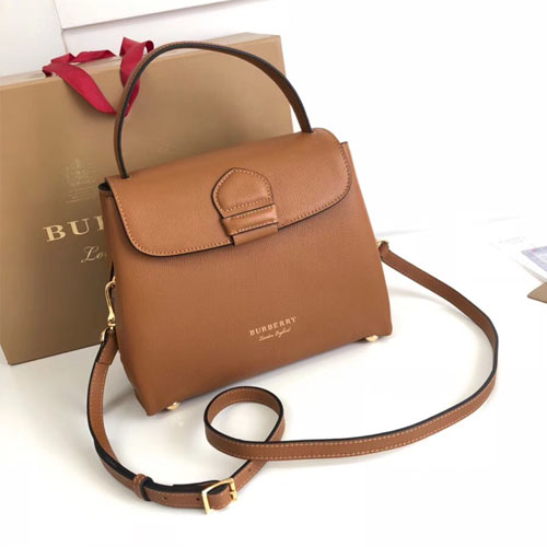 버버리 스몰 투톤 가죽 하우스 체크 토트 40684641