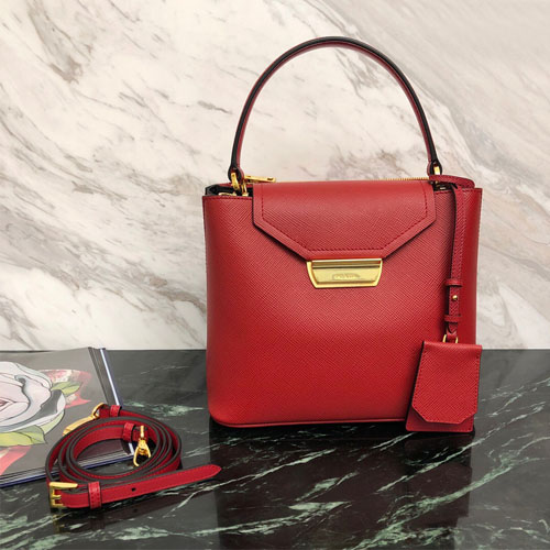 프라다 사피아노 탑핸들 숄더백 1BN012 레드