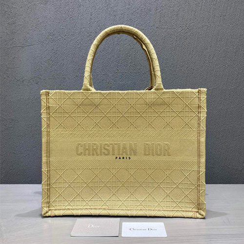 디올 까나쥬 자수 북 토트백 M1296 베이지