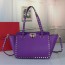 발렌티노 스몰 사이즈 락스터드 백 ZW2B0037 보라 민자 금장