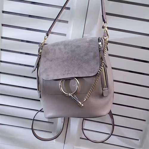 끌로에 카프스킨 Faye 미디엄 백팩 3S1192 그레이