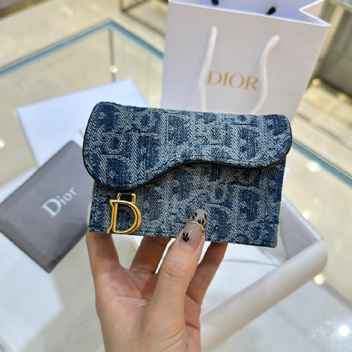 디올 OBLIQUE SADDLE 동전지갑 S5611데님