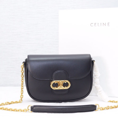 셀린느 밀리언 트리옴페 체인 미디엄 숄더백 191343 블랙