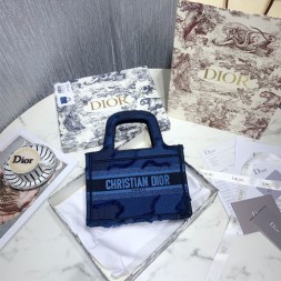 디올 오블리크 미니북 토트백 M1271 블루