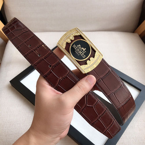 에르메스  신상  벨트  XTY188 브라운 금장