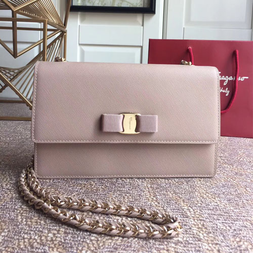 페레가모 지나 미듐 숄더백 21E480 연핑크