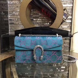 구찌 신상 디오니서스 벨벳 숄더백 499623 블루