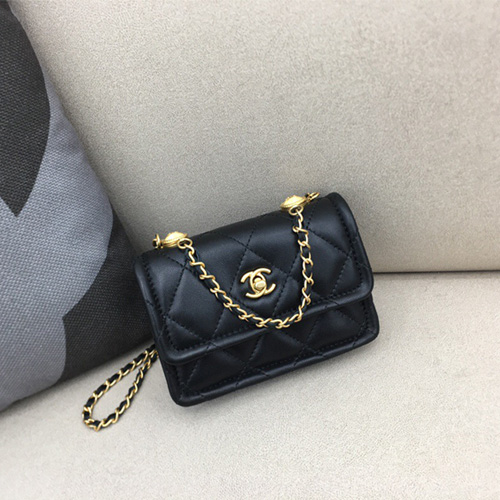 샤넬 20FW 신상 플랩백 13CM  AS2013 램스킨 블랙