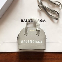 발렌시아가 빌 탑 핸들 백 XXS 550646 그레이