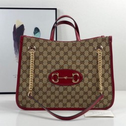 구찌 1955 홀스빗 미디엄 토트백 621144 레드