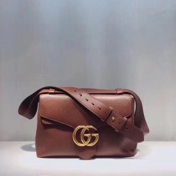 구찌 마몬트 숄더백 미듐 401173 다크브라운