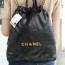 [팬더샵} 샤넬 22 퀼팅 탑핸들 체인 백팩 스몰 AS3859 블랙