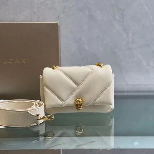 불가리 세르펜티 카보숑 미니 크로스 백 291086 화이트