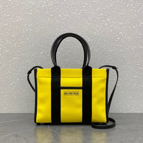 발렌시아가 하드웨어 스몰 스트랩 토트 백 6714022 옐로우