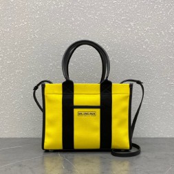 발렌시아가 하드웨어 스몰 스트랩 토트 백 6714022 옐로우