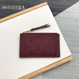 루이비통 지퍼 카드 홀더 M68339 버건디