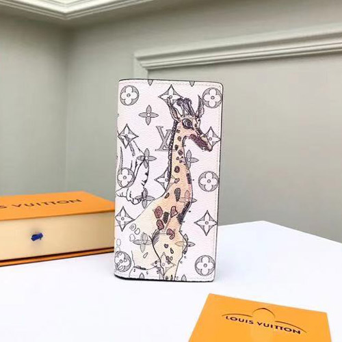 루이비통 기린 드로잉 브라짜 월릿 남성 장지갑 M66933