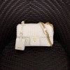 프라다 다이어그램 가죽 미듐 숄더백 1BD108 화이트 금장
