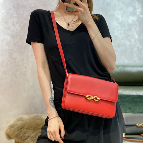 생로랑 르 메일론 사첼백 649795 레드