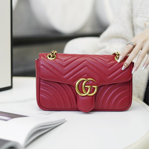 구찌 GG 마몽 스몰 숄더백 443497 레드