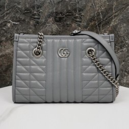 구찌 GG 마몽 스몰 토트백 681483 그레이