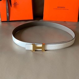 에르메스  신상  양면용 벨트 XTY187 화이트 금장