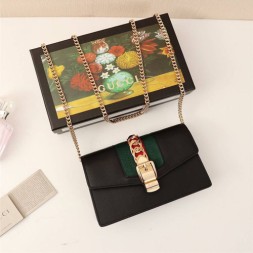 구찌 신상 실비 체인 숄더백 494642 블랙