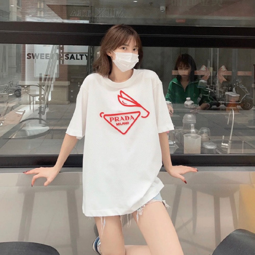 프라다 남여공용 반팔 3A509 화이트