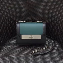 프라다 신상 가죽 숄더백 1BD156 블랙&청록색