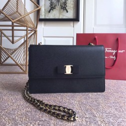 페레가모 지나 미듐 숄더백 21E480 블랙