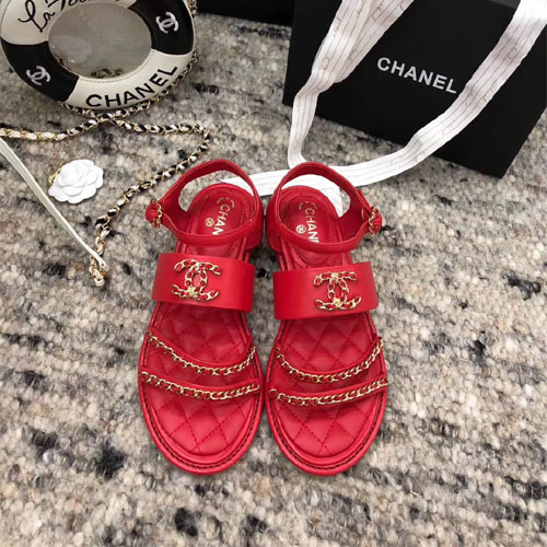 샤넬 신상 샌들 G34146 레드