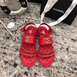 샤넬 신상 샌들 G34146 레드