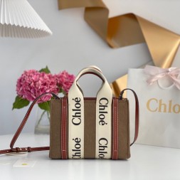 끌로에 우디백 F37054 펠트 스몰 브라운