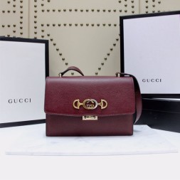 구찌 주미 스몰 숄더백 576388 버건디