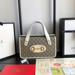 구찌 1955 홀스빗 스몰 탑 핸들 백 627323 화이트