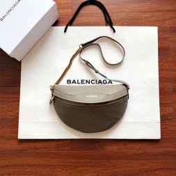 발렌시아가 슈비니어 벨트 백 XXS 565510 그레이