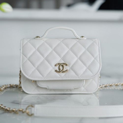  샤넬 어피니티 WOC 캐비어 미니 체인백 AP2914 화이트