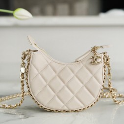  샤넬 램스킨 체인백 AS2303 베이지