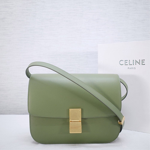 셀린느 클래식 박스백 미듐 164173 에삐가죽 올리브그린