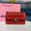 미우미우 신상 솔리테어 마테라세  숄더백 5BD130 레드
