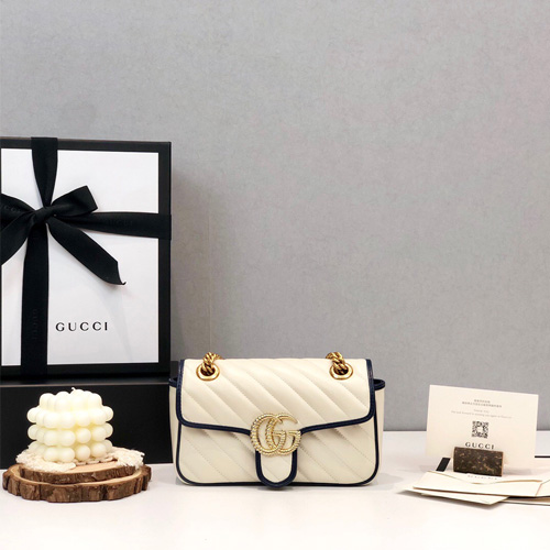 구찌 GG 마몽 미니 백 446744 화이트